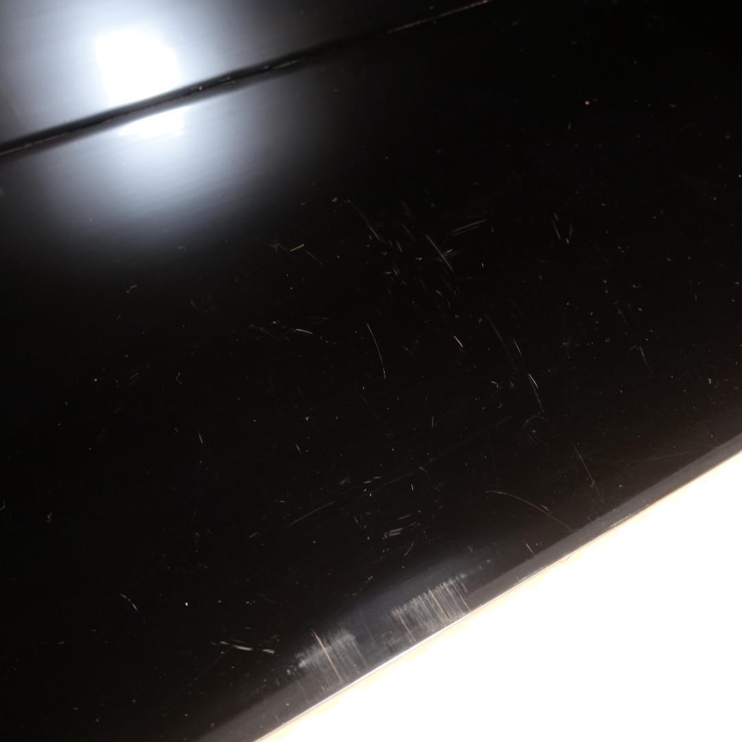 送料無料 輪島塗 沈金師 小西啓介 黒塗 沈金 松鯉図 飾棚 天然木製漆器