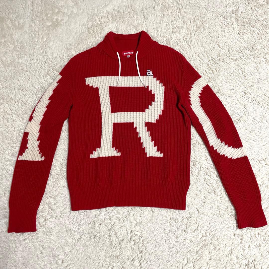 【美品】アルチビオ archivio 長袖ニット　赤　レディースサイズ38（Ｍ）