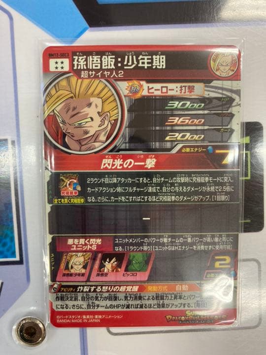 スーパードラゴンボールヒーローズ　BM12 SEC3 孫悟飯