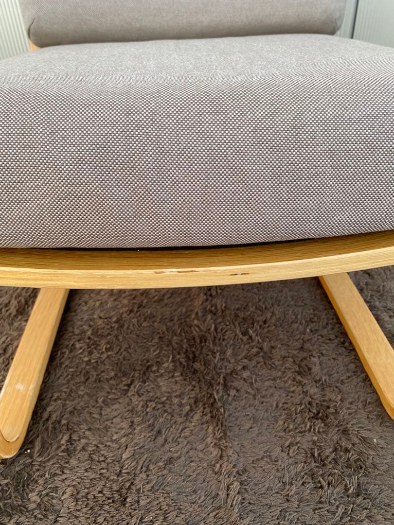 無印良品　リビングでもダイニングでもつかえるソファチェア・オーク材