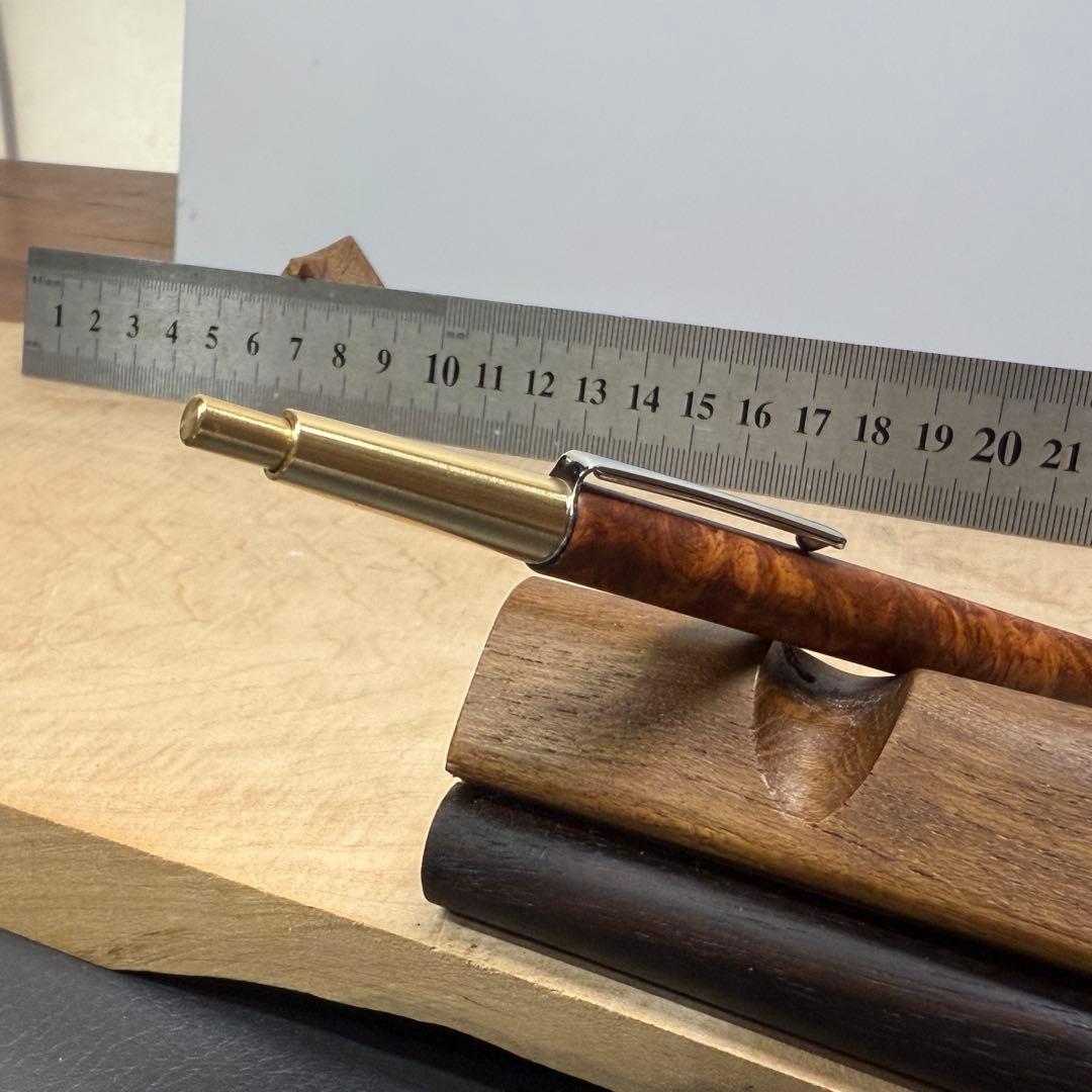 ◉プリンプリンω　147本花梨瘤PG-5用カスタム木軸　低重心ダブルR真鍮