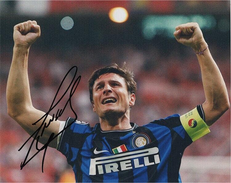 直筆サイン入り写真 ハビエル・サネッティ FCインテル・ミラノ SA鑑定済