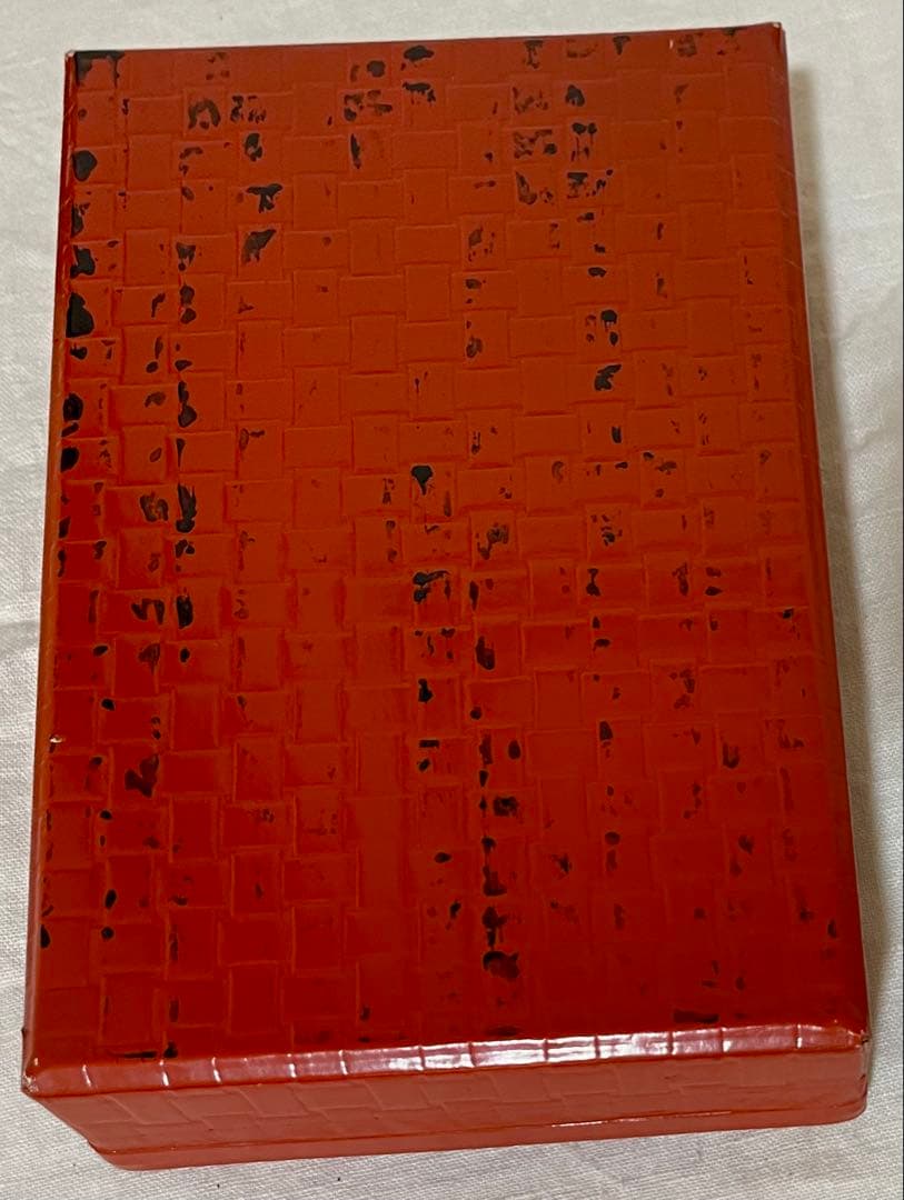 中国書画墨セット 硯2点 朱塗箱付