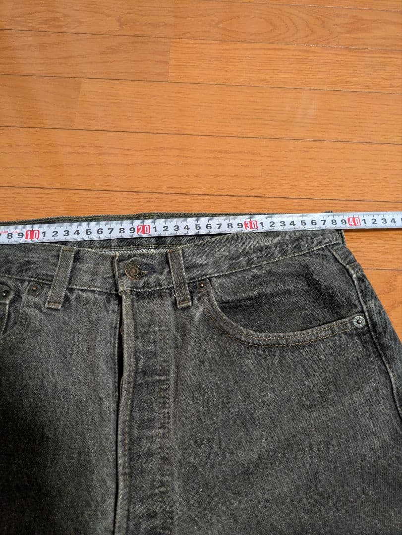USA Levi's 501 赤文字 先染めブラックデニム W31 L36
