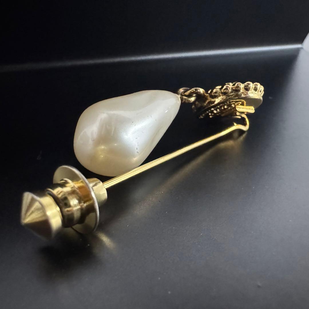 シャネル クローバーモチーフ ピンブローチ ブローチ GP ゴールド