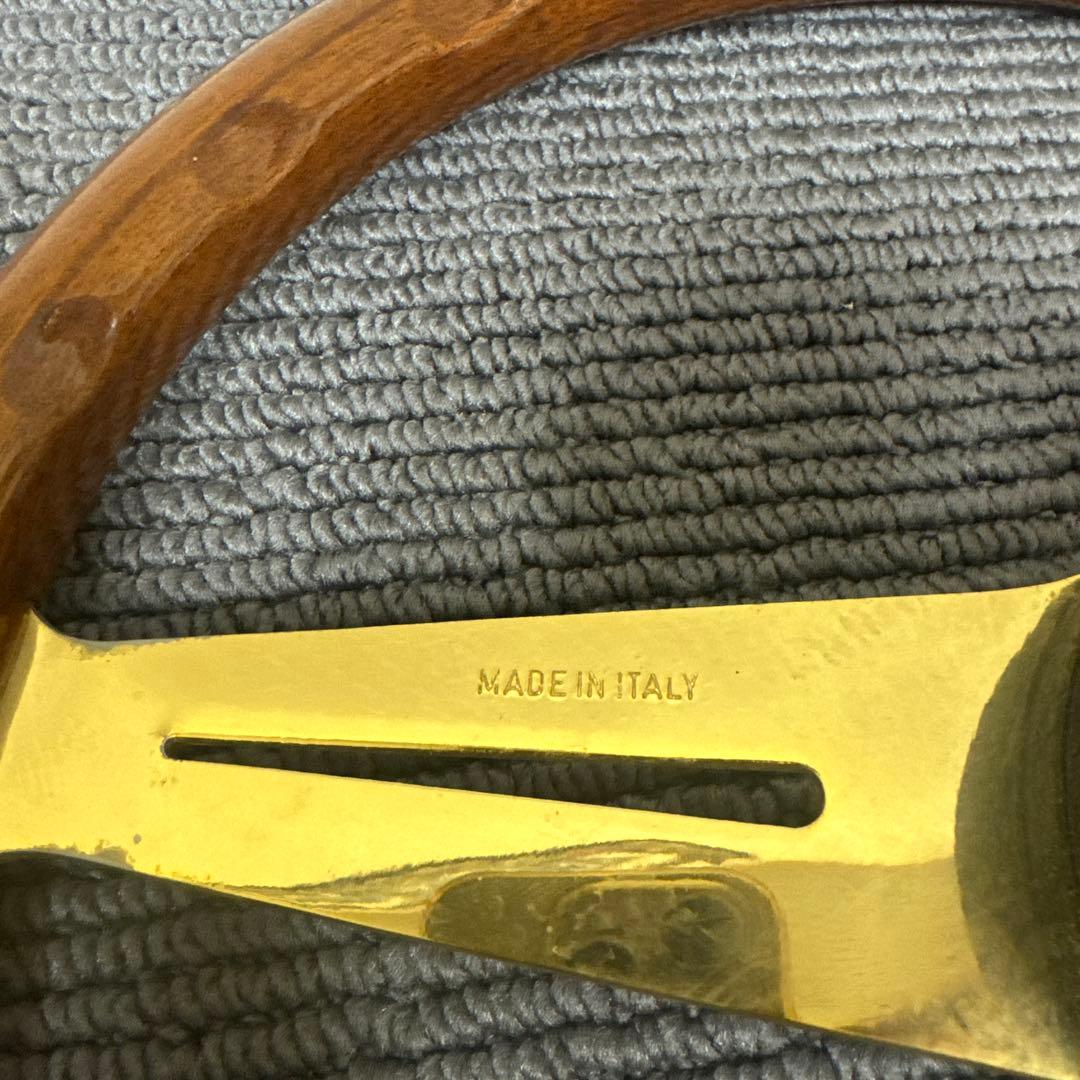 ナルディ NARDI ウッドステアリング 32.5パイ ゴールドスポーク 希少