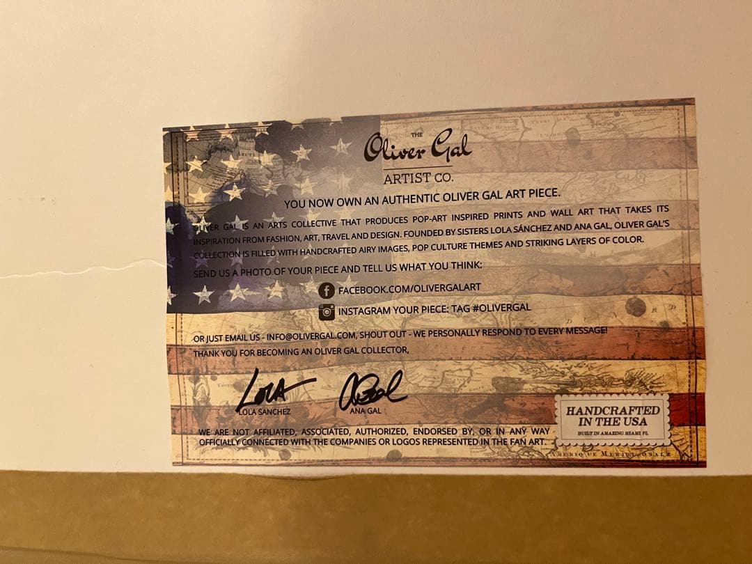 オリバーガル　Oliver gal 絵画　サンローラン　YSL リップ　額付き