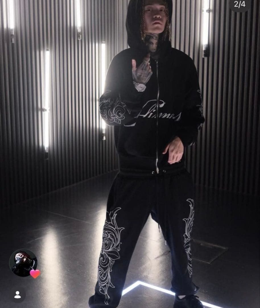 Yvng Patra着用　Grave of slimes セットアップ　ブラック