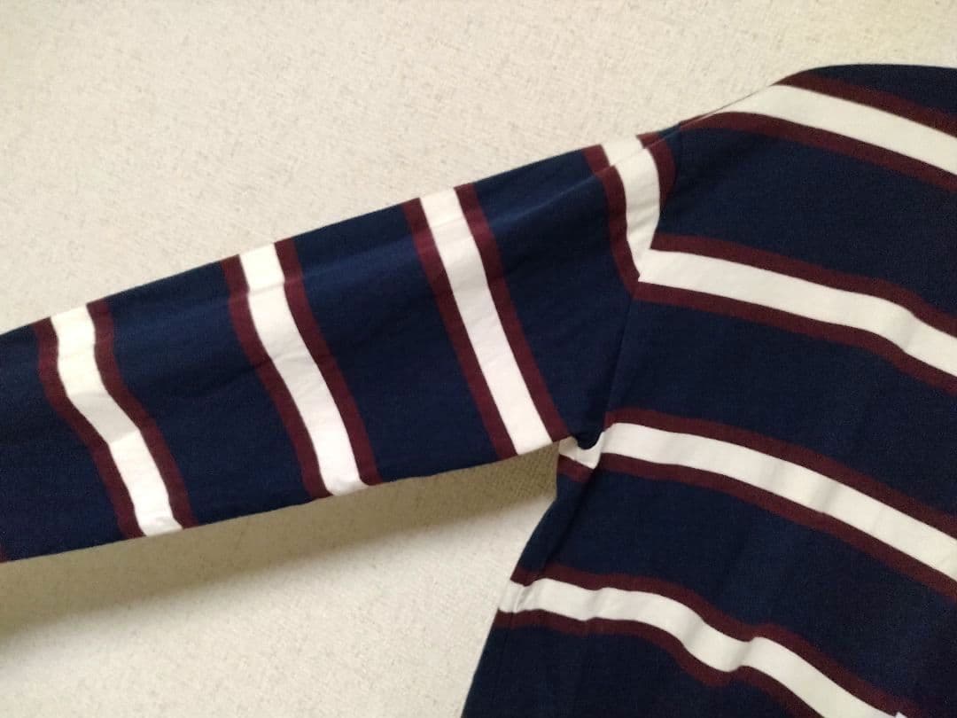 ラルフローレン　XL ラガーシャツ　ビッグポニー　ボーダー　長袖　シャツ　刺繍