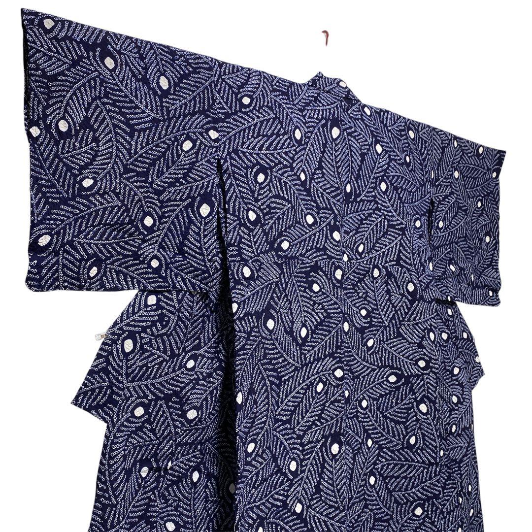 【専用です】 孔雀の羽根 絞り浴衣 有松絞り浴衣 yukata