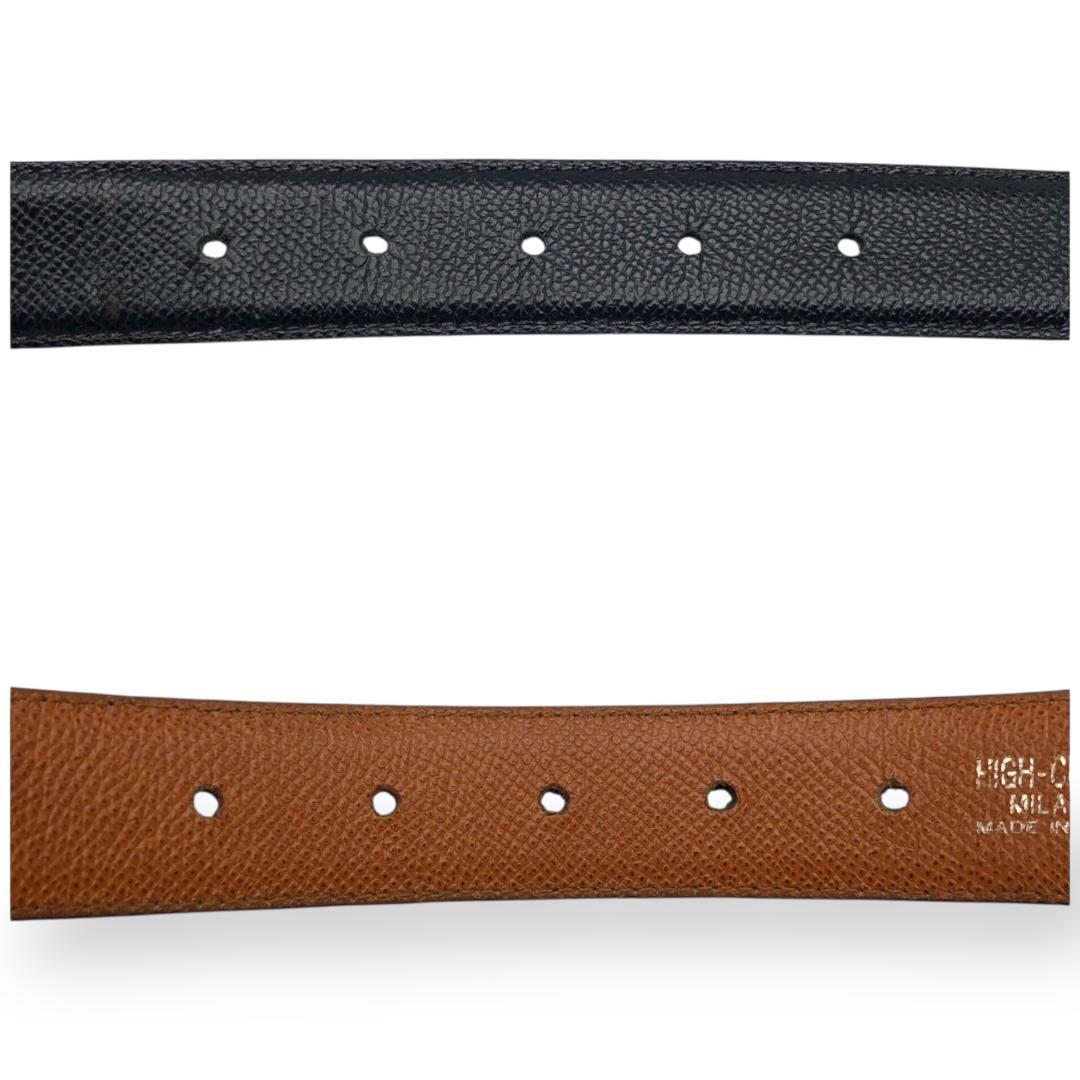 【美品】HIGH CLASS ハイクラス ベルト ゴールド ブラック イタリア製