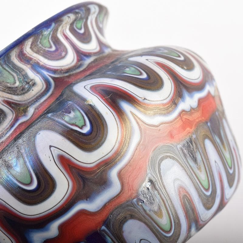 アンティーク　古代　ベネチアンガラス　ローマン硝子　古壷　V　R7612