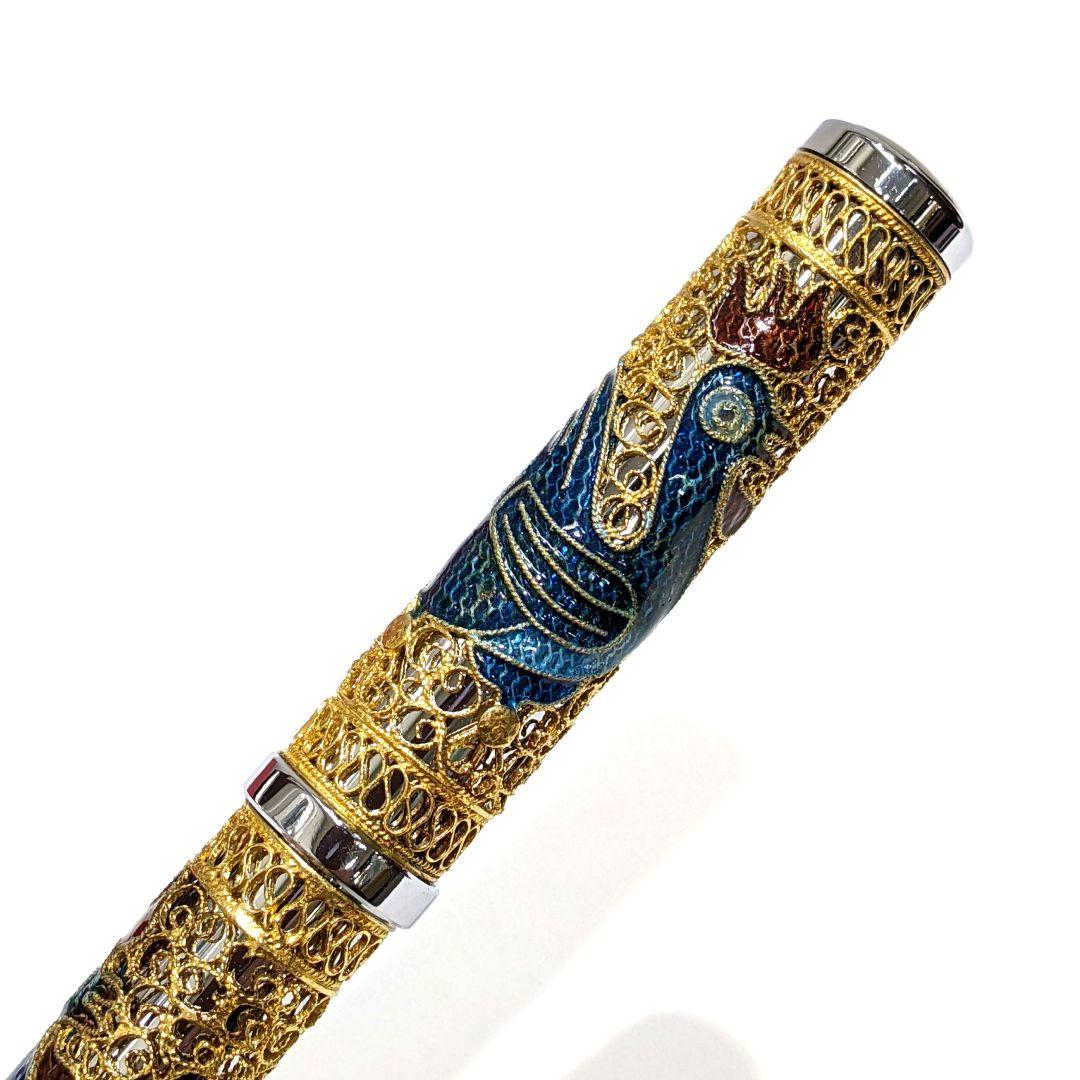 金星 GOLD STAR 万年筆 18K 750 ニワトリ ゴールド ブルー