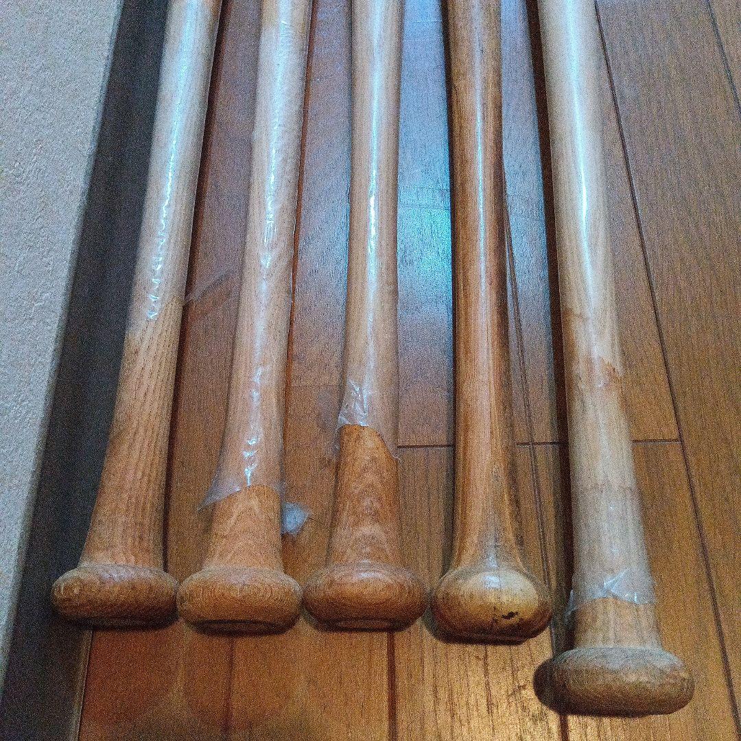 昭和レトロ　日本製　軟式用　新品木製　中古竹製　バット　セット