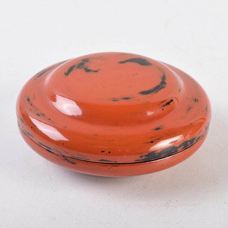 茶道具　根来塗　時代根来　香合　大徳寺大綱和尚極め書　V　R9259