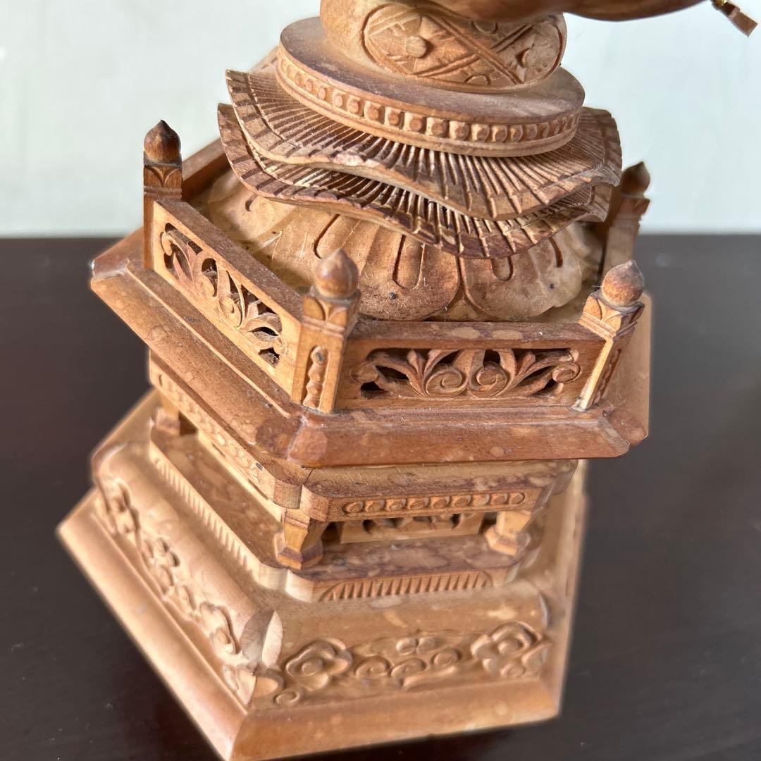 千手観音像　木彫り　仏像　骨董品