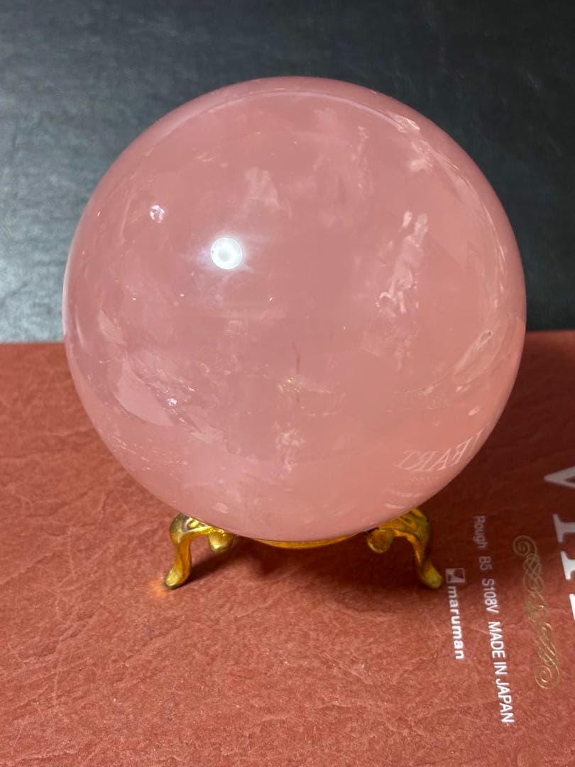 【希少高品質】大きめ スターローズクォーツ 91mm スフィア 丸玉 1.1kg