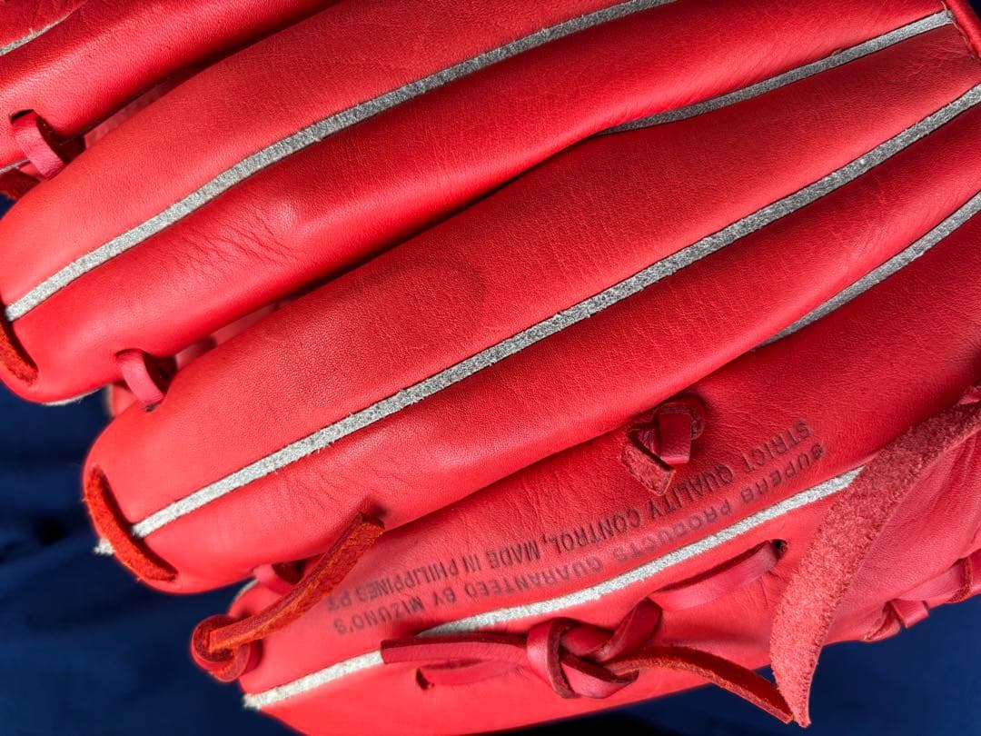 Mizuno Buw League 軟式グローブ 赤　レッド