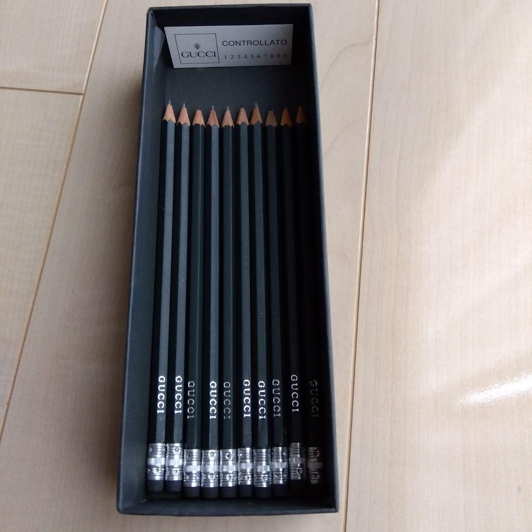 【新品未使用】GUCCI 黒鉛筆12本セット レザーケース付き