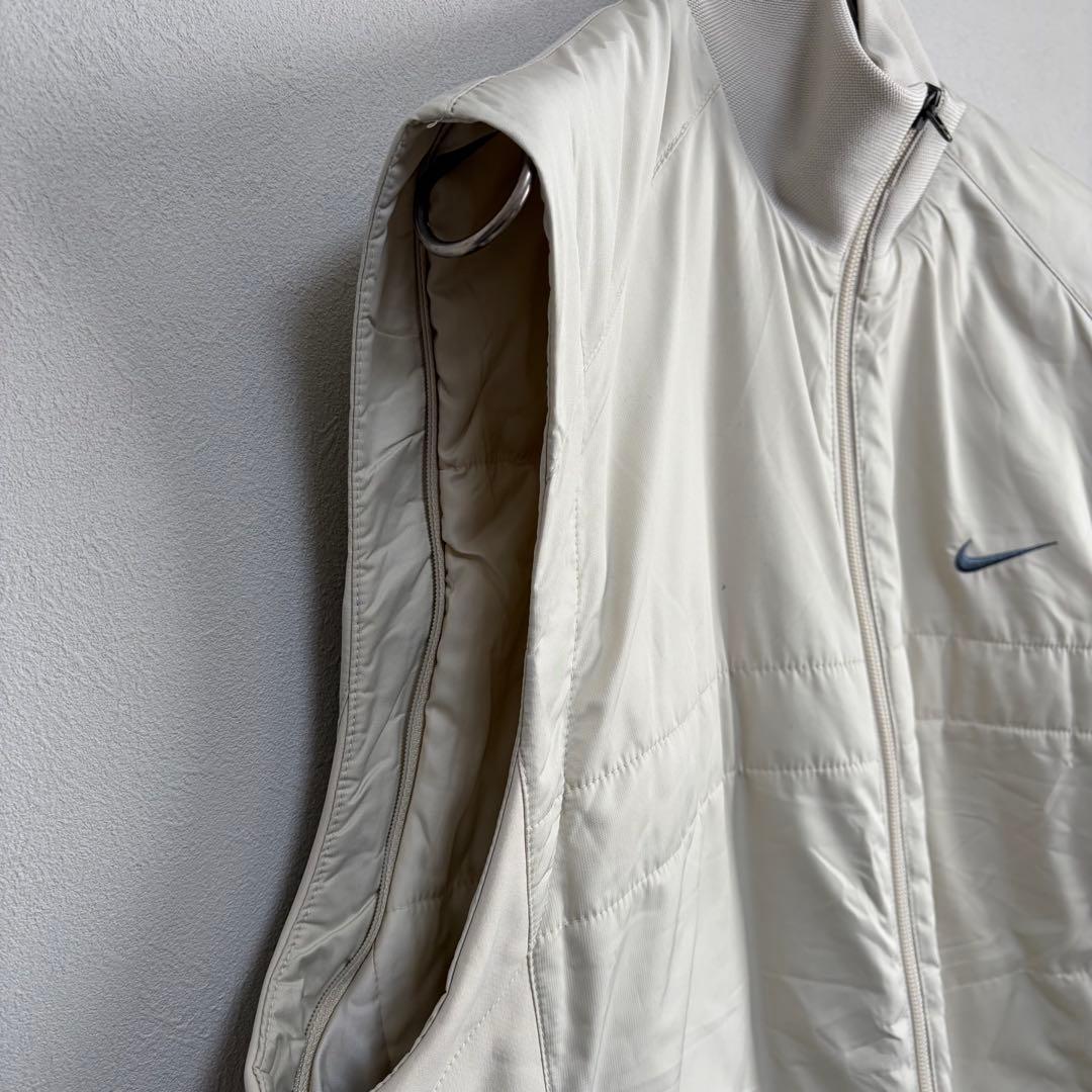 L 白 ナイキ NIKE golf ゴルフ ジャケット ブルゾン 袖取り外し可能