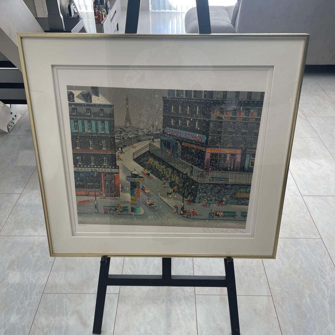 ヒロヤマガタ そり遊び 絵画 アート 古代 希少