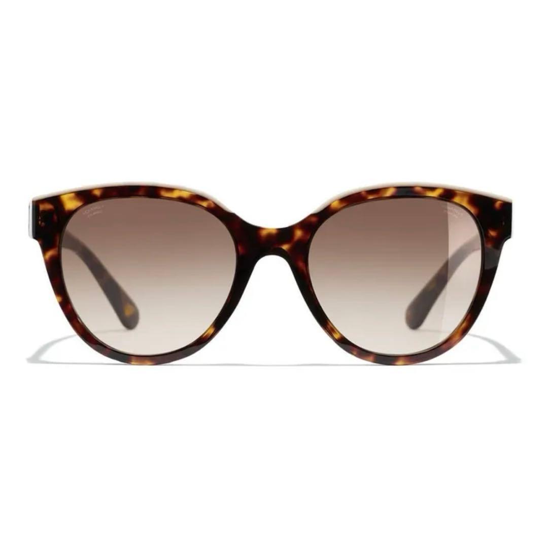 人気！シャネル5414 ベージュロゴH サングラス 箱付　掛けやすい鼻パット付