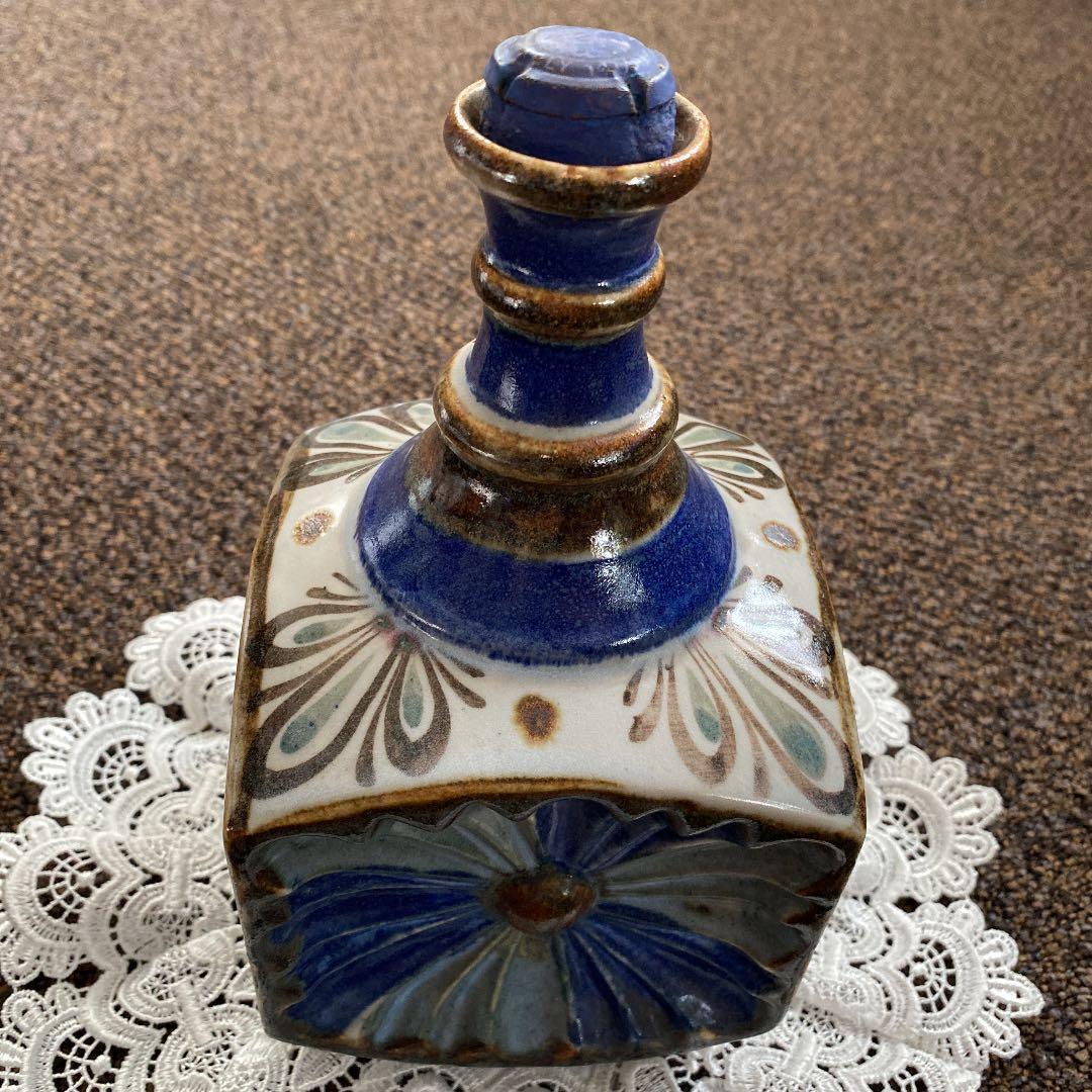 ビンテージトナラ陶器(メキシコ)イタリアワインデカンタ陶器作家物