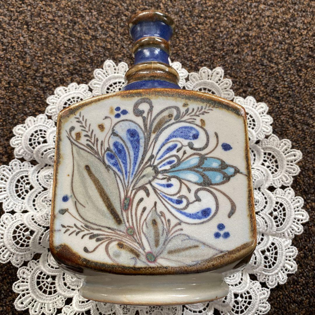 ビンテージトナラ陶器(メキシコ)イタリアワインデカンタ陶器作家物