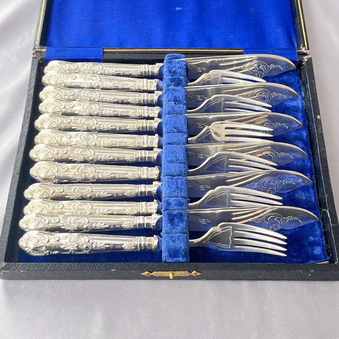 【Robert Pringle】 【純銀ハンドル】キングスパターン 12本