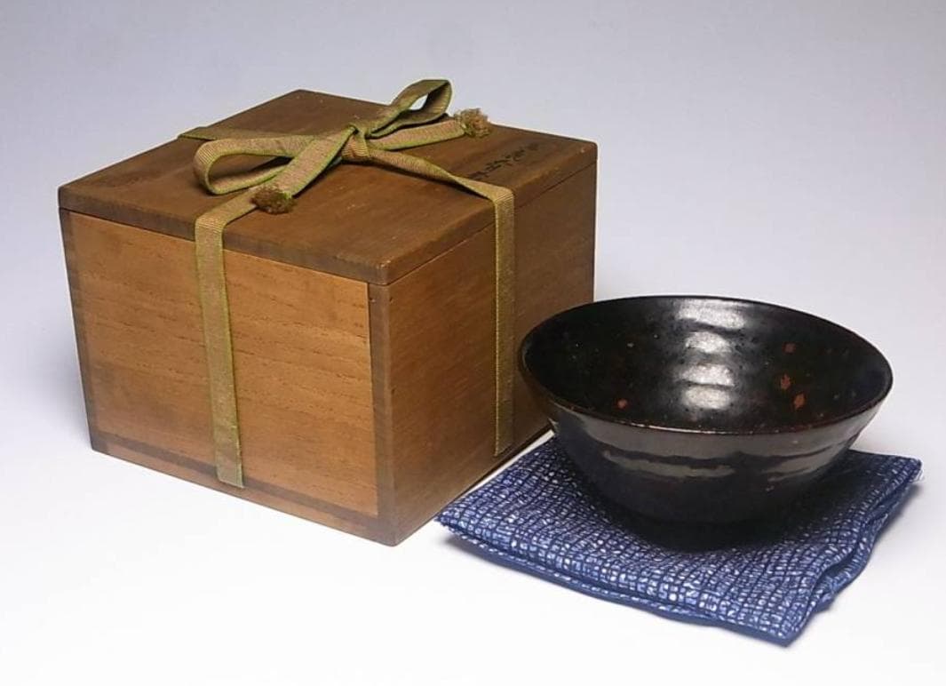 高麗天目茶碗｜李朝時代・黒釉・箱書あり