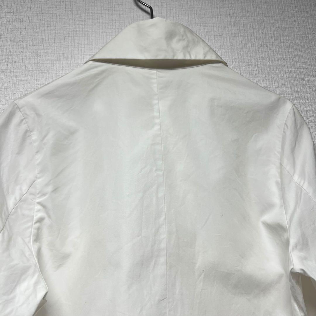 ヨウジヤマモトファム 斜めボタン 変形デザインシャツ スナップボタン 比翼仕立て