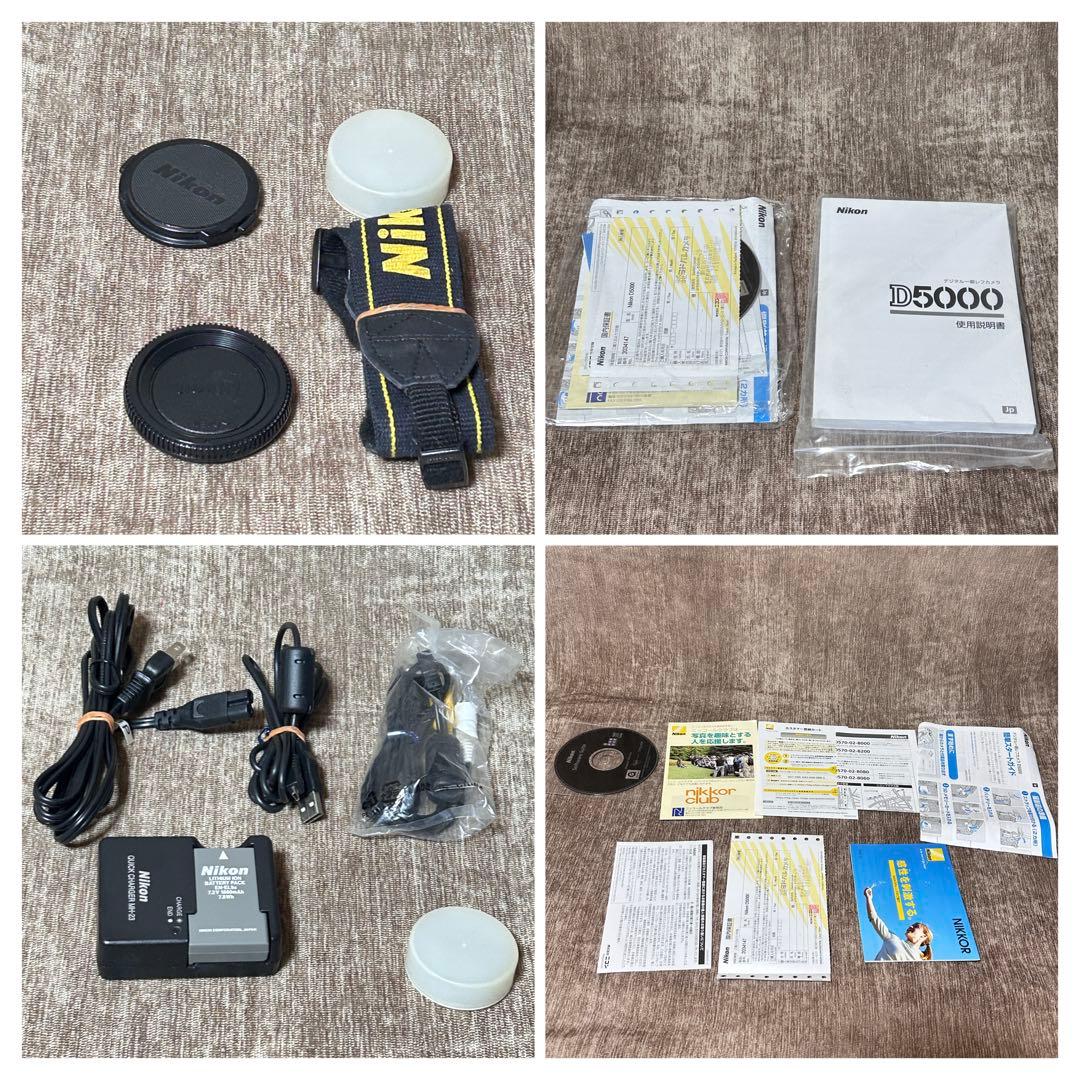 稼働品　ニコン　D5000 レンズキット　シャッター回数7863 付属品完備