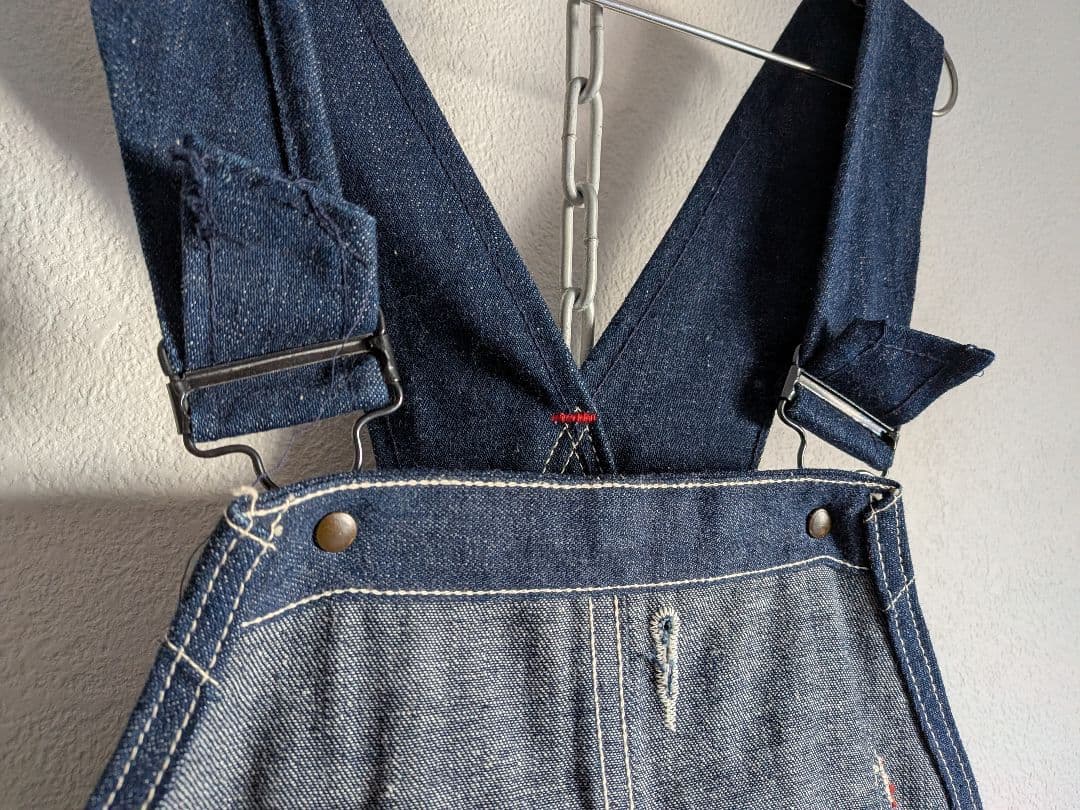 60s　70s　ヴィンテージ　デニム　オーバーオール　ミントコンディション　真紺