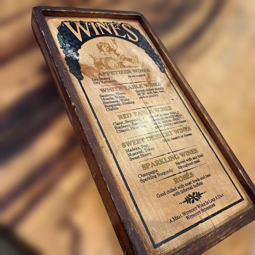 ヴィンテージ ワインメニュー 木製