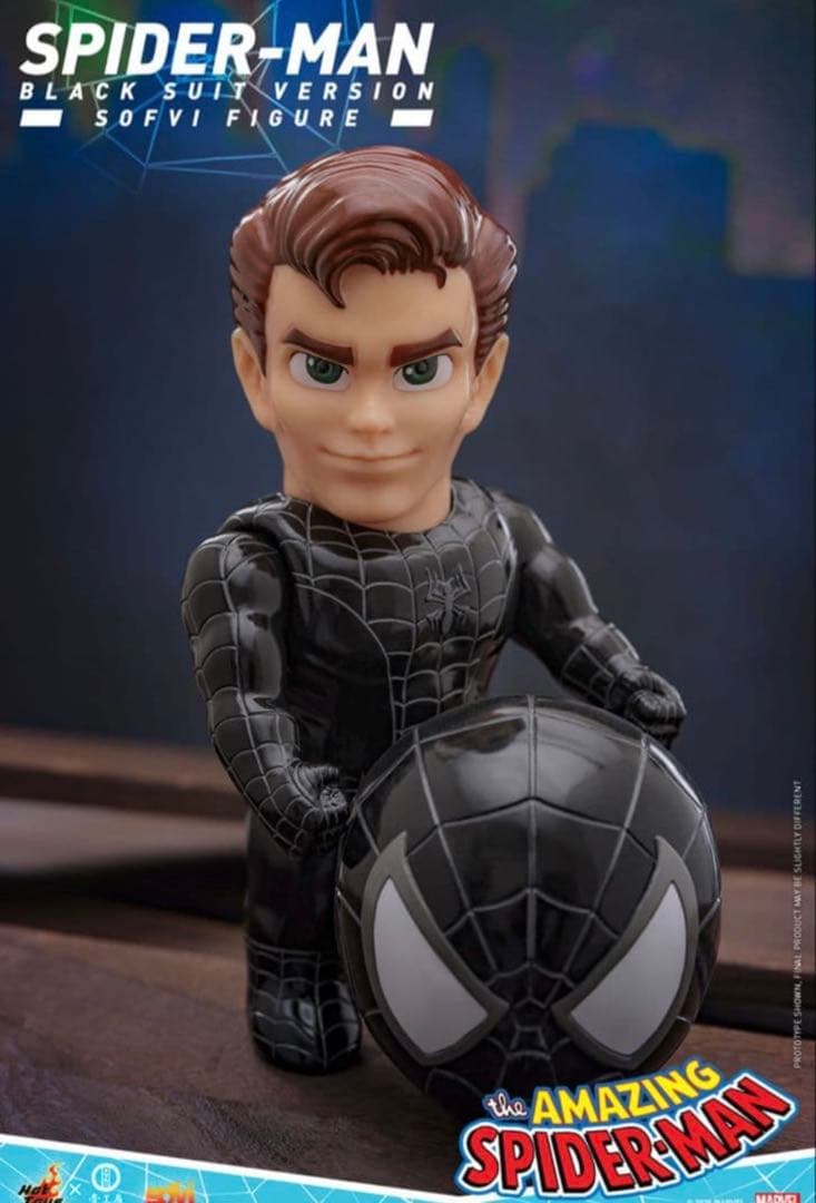 スパイダーマン ソフビ フィギュア ホットトイズ Kaiju One ブラック