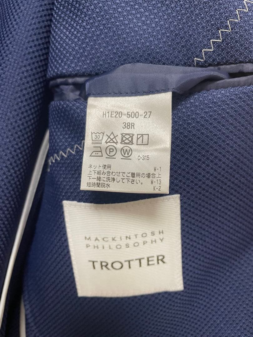 新品 マッキントッシュ フィロソフィー トロッター #000 38R ブルー