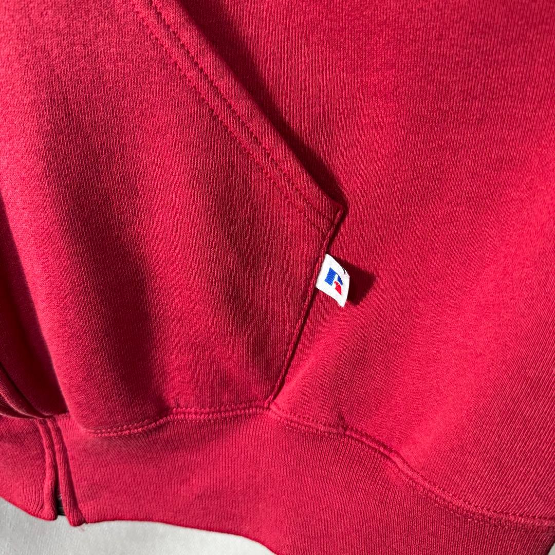 ち*ぶ様 希少 90s USA製 RUSSELL PLAIN 無地 フルジップ