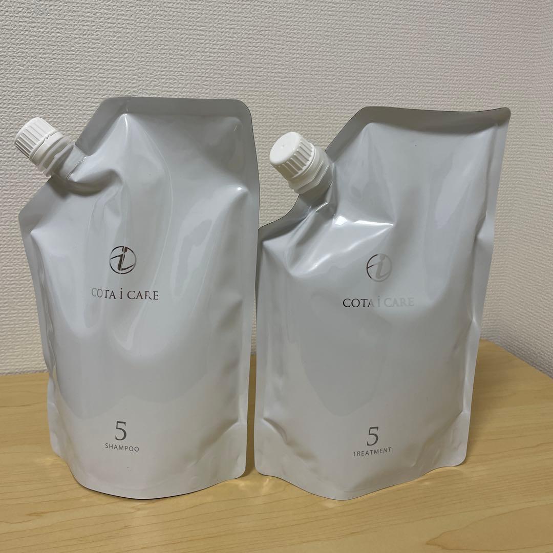 COTA i CARE 5 シャンプー トリートメントの詰め替え用セット。