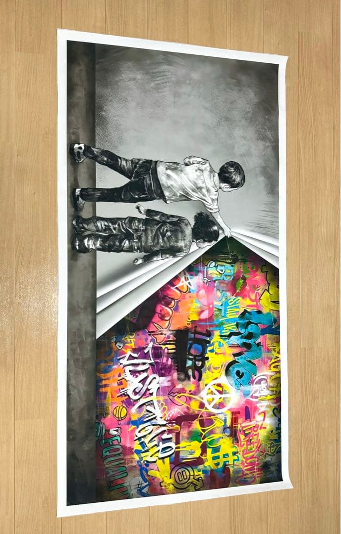 No1超絶特大サイズ　キャンバスアート　ストリートアート　バンクシー　インテリア