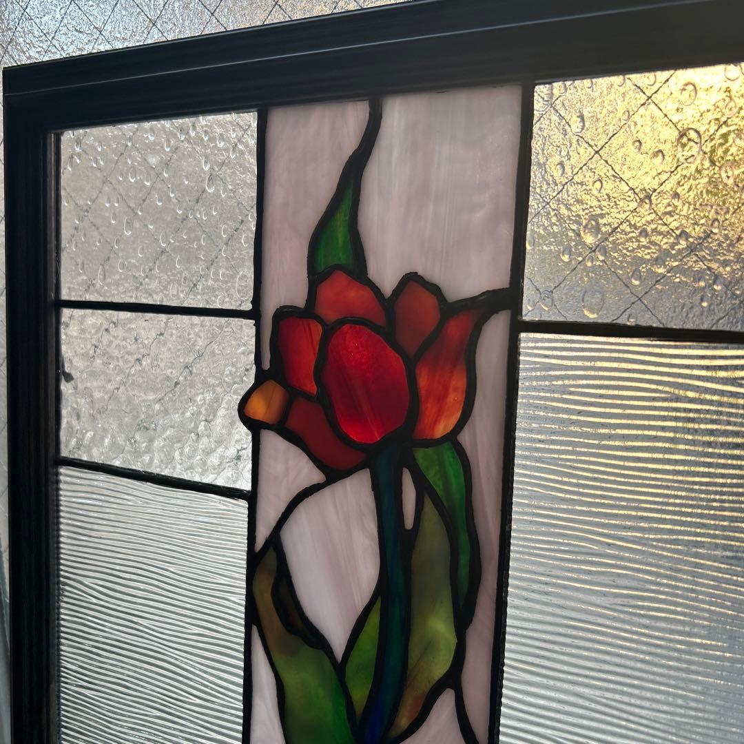 ステンドグラス♦︎赤いチューリップ