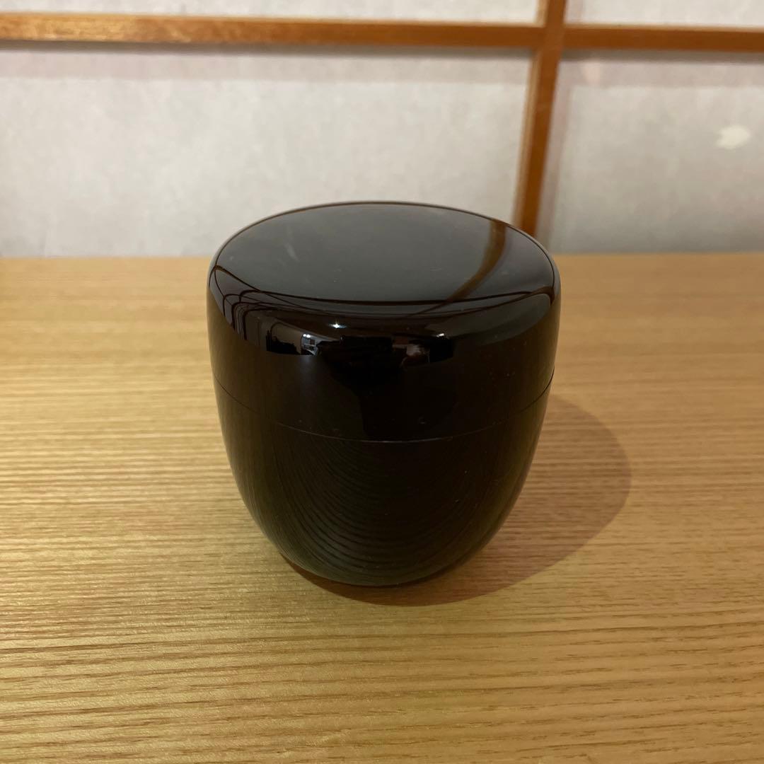 輪島塗　中棗　切合口　高橋秋峰作　木箱付き