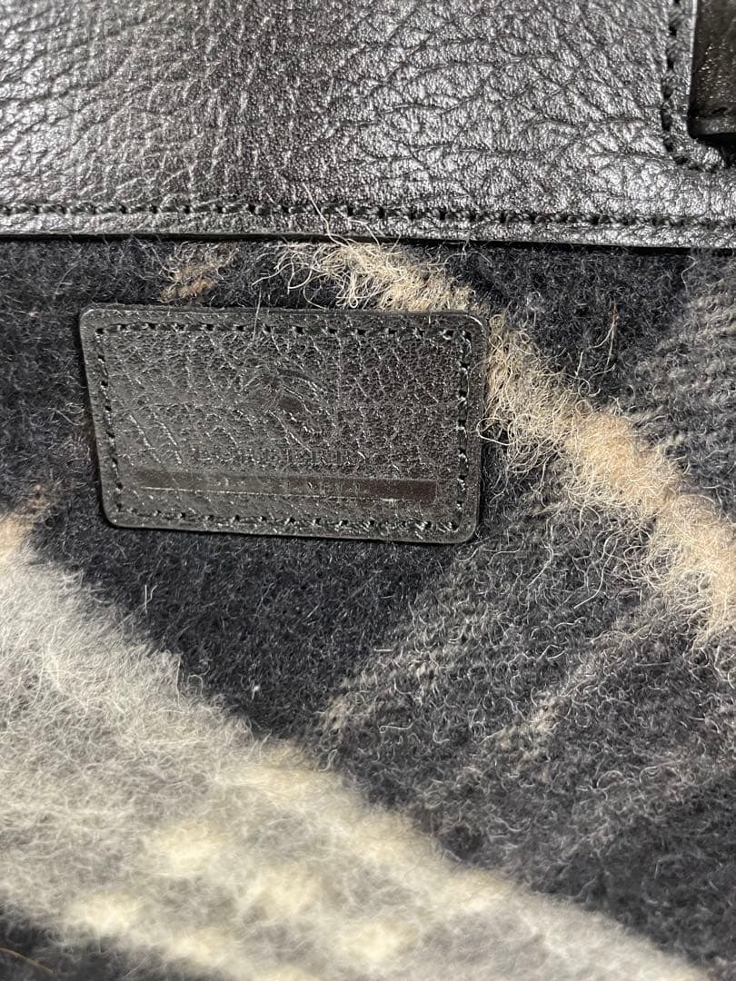 BURBERRY ブラック チェック柄 ハンドバッグ