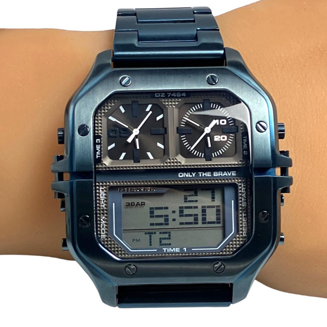 【美品/箱付き/新品電池/稼働】ディーゼル アナデジ 腕時計 メンズ クォーツ