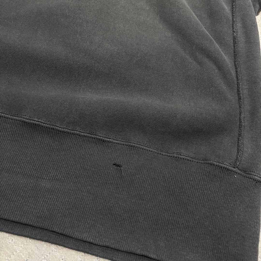 90s 刺繍タグ リバースウィーブ チャンピオン 無地 目無し ブラック 黒 L