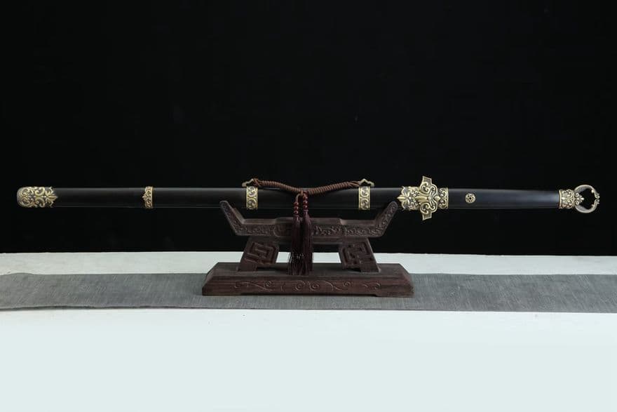 少帝唐剣（黒檀タイプ）古兵器 武具　刀装具　日本刀　模造刀 居合刀