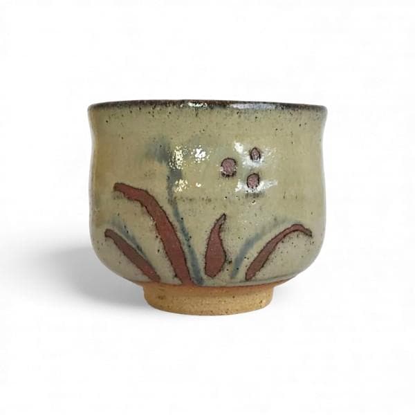 中村芳楽 作 天月窯 急須 湯呑 セット 竹製茶托付き 陶芸 茶器 煎茶器