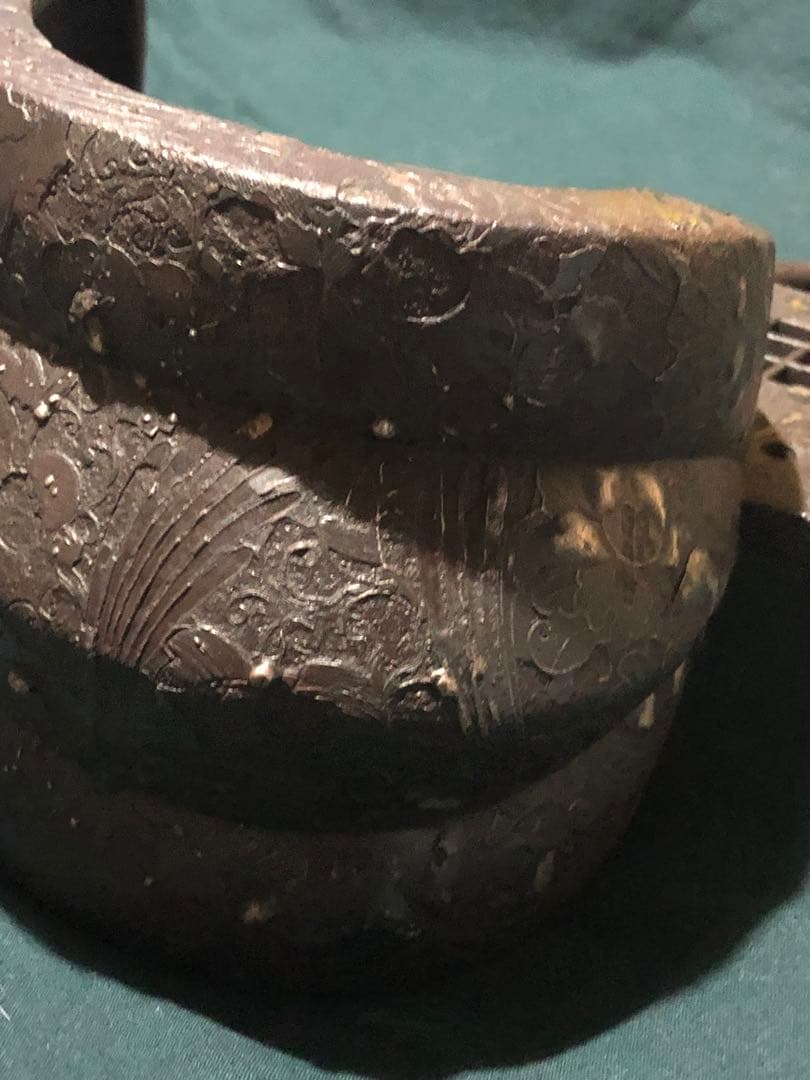 鎧　鉄製　象嵌　馬具　時代物　アンティーク　インテリア　置物