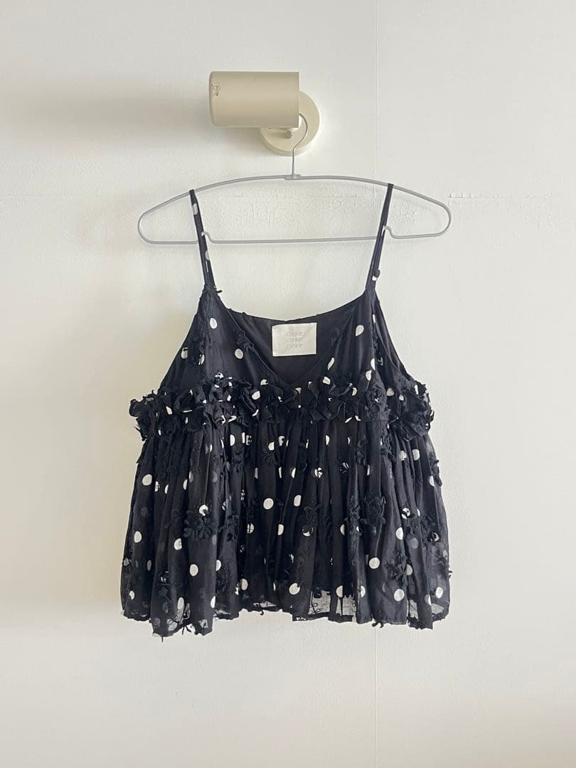 crinkle crinkle crinkle ドットキャミソール
