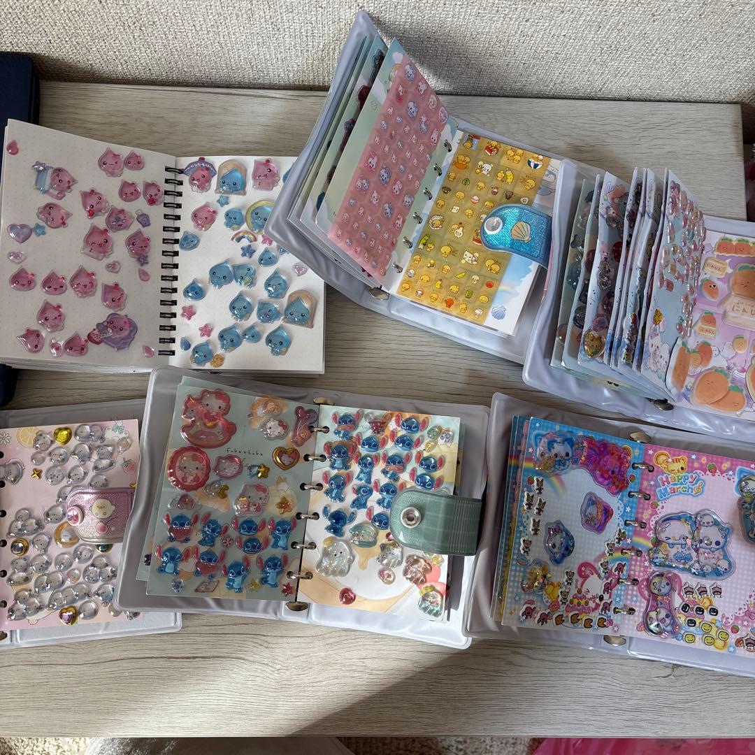 シール帳　シール付き6冊セット　ボンボンドロップ　ウォーター　タイル　おはじき