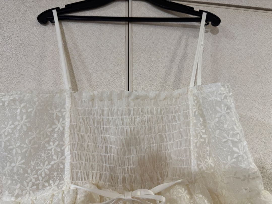 一度着用【rosymonster】 flora veil camisole 白